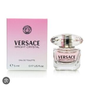 Versace Bright Crystal Pink Eau de Toilette NIB 0.17 fl oz Mini